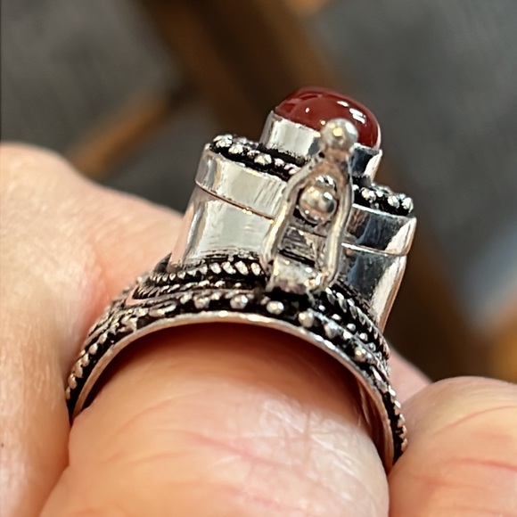 #195 Carnelian Handcrafted Poison ☠️ Ring 💍 Size 8.25 NWOT - Picture 5 of 16